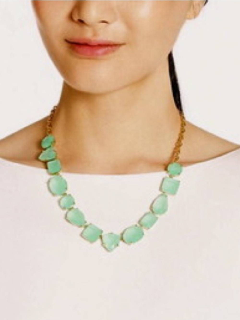 AUTHENTIC Kate Spade New York VEGAS JEWELS NECKLACE mint green $148 NWT - Picture 10 of 10